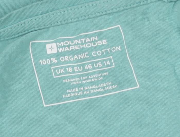 Mountain Warehouse Women's Green T-Shirt, Size 18