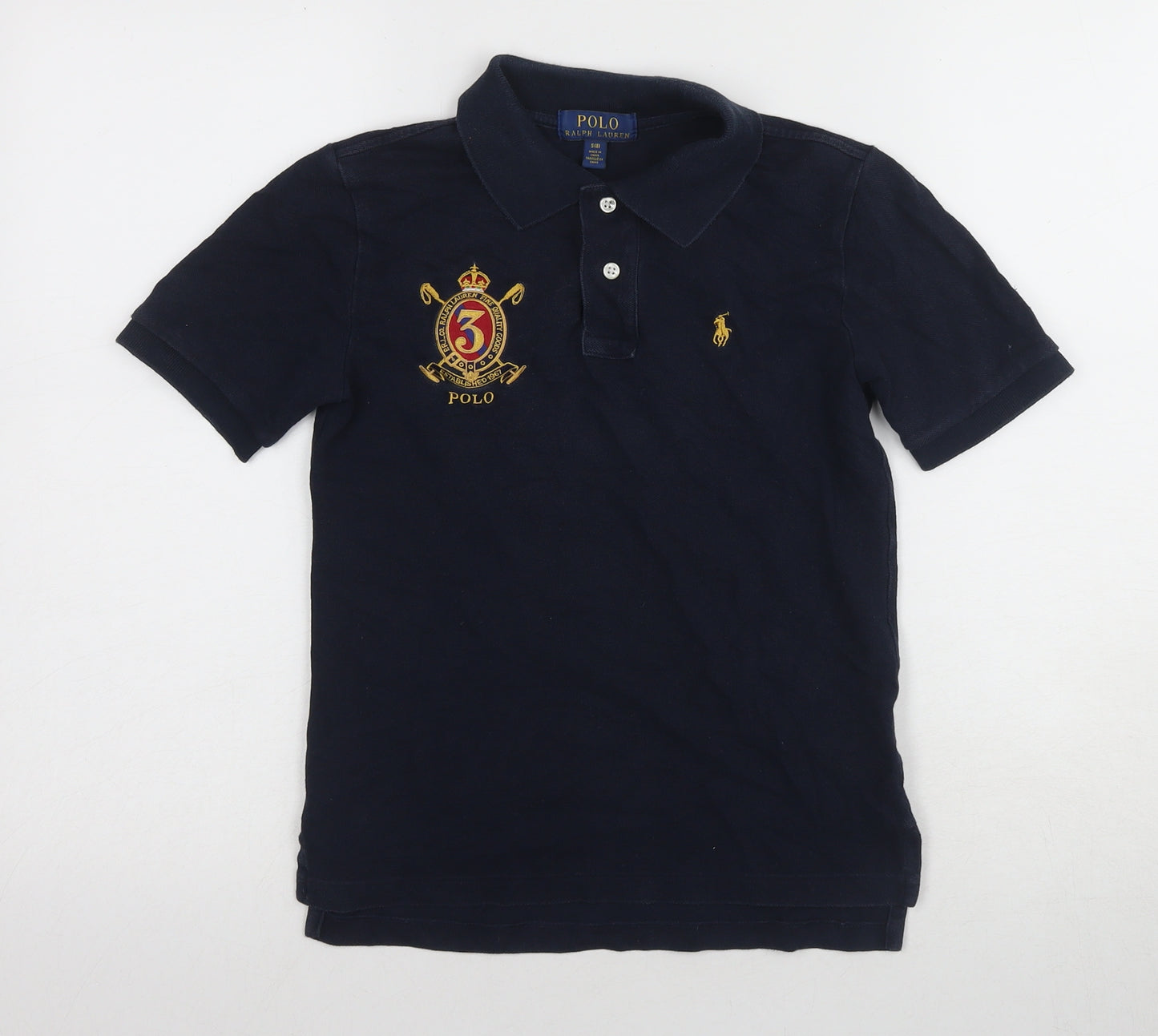 Polo Ralph Lauren Boys Blue S Polo Shirt Short Sleeve