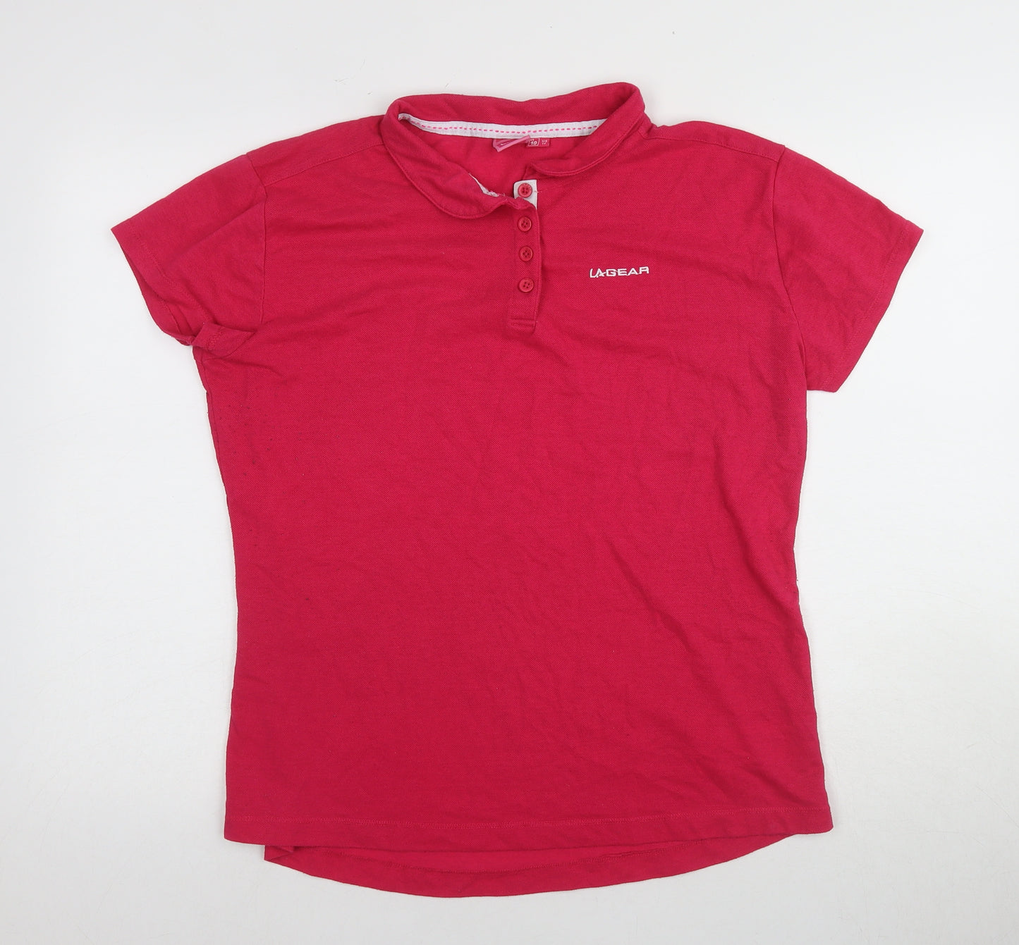 LA Gear Women’s Red Polo Shirt, Size 18, Casual Wear