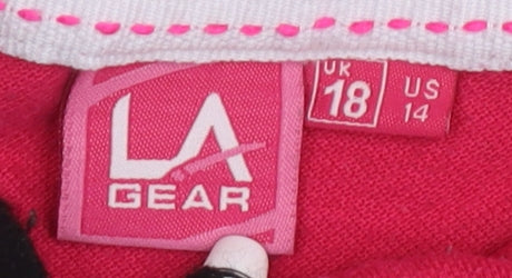 LA Gear Women’s Red Polo Shirt, Size 18, Casual Wear