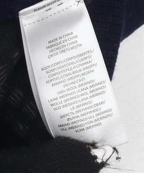 Ralph Lauren Boys Blue V-Neck Wool Cardigan, Size S