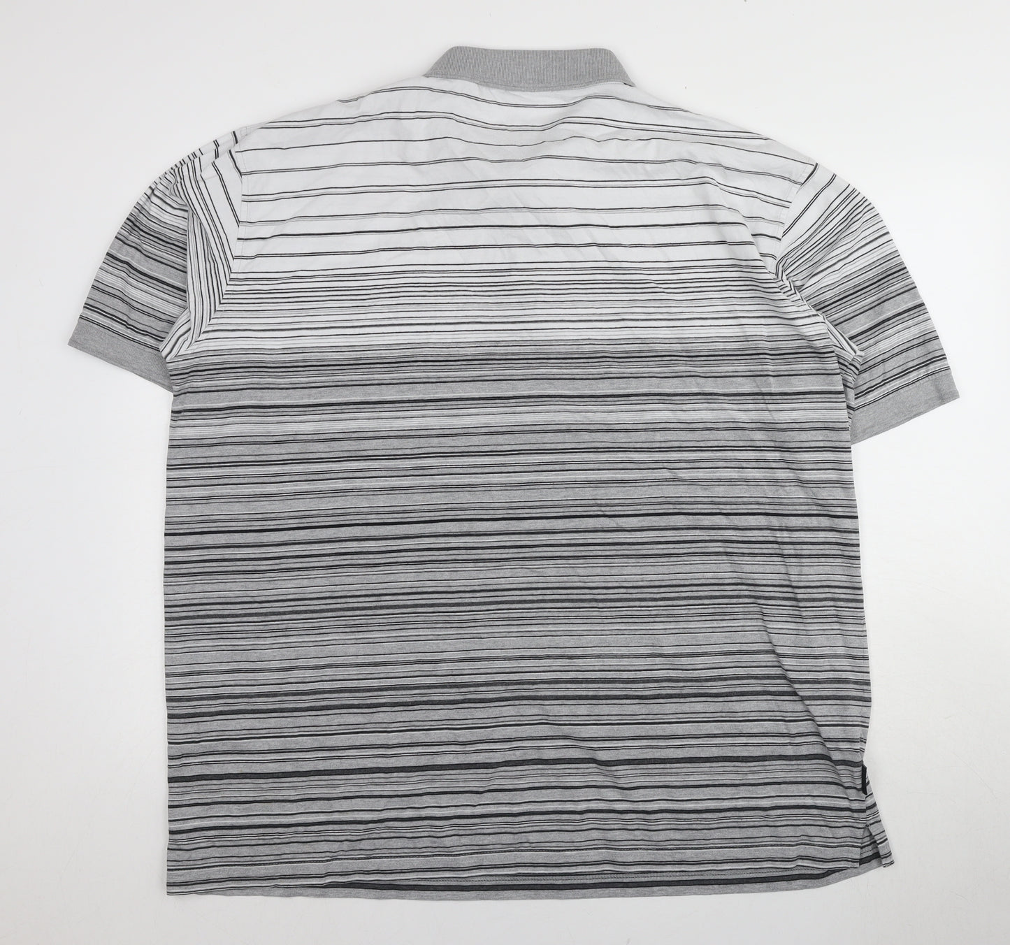 GUINNESS Mens Grey Striped Polo Shirt 3XL