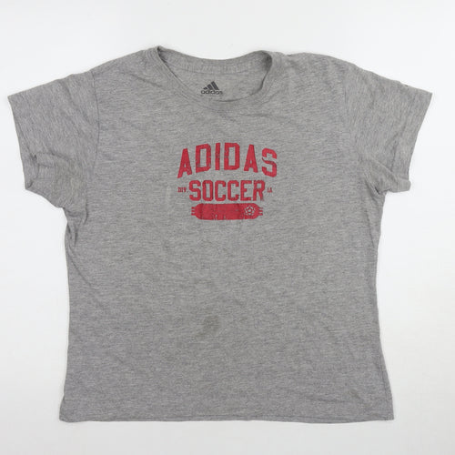 Adidas Women's Grey Basic T-Shirt M