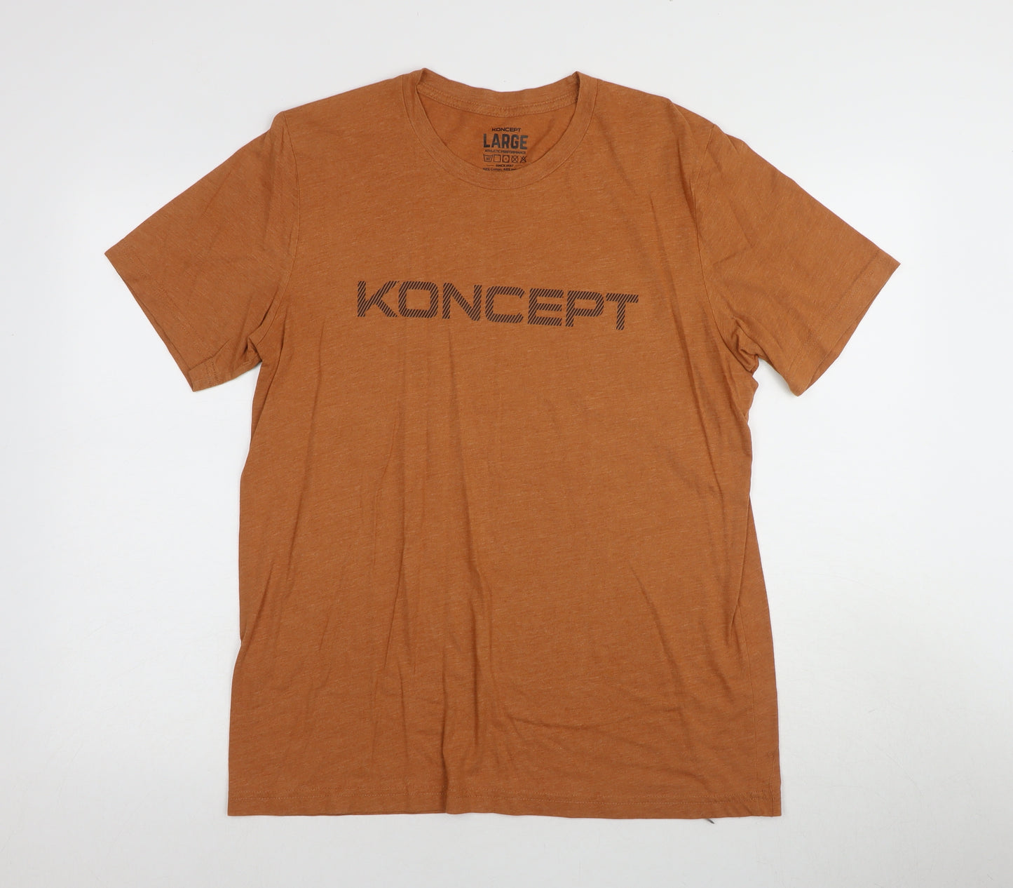 KONCEPT Men’s Orange Large Crew Neck Athletic T-Shirt