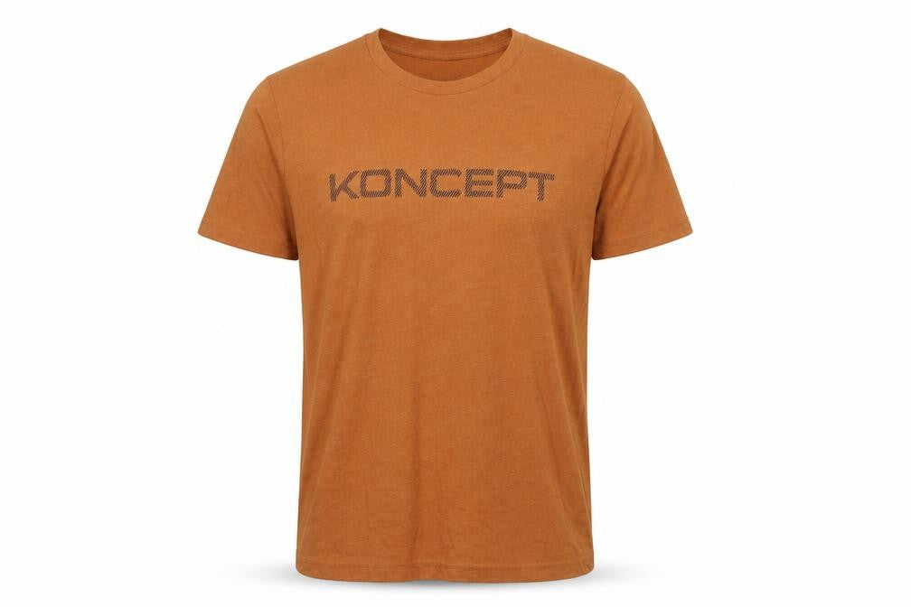 Front view of KONCEPT Men’s Orange Large Crew Neck Athletic T-Shirt