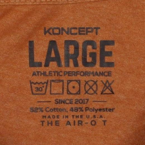 KONCEPT Men’s Orange Large Crew Neck Athletic T-Shirt