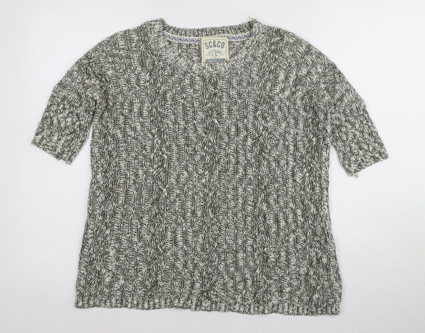 Soulcal Women's Grey Cable-Knit Jumper, Size 10