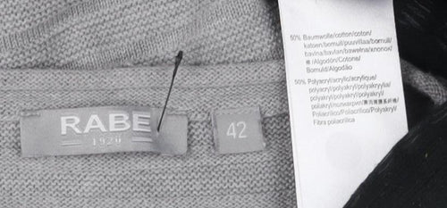RABE Women's Grey Pullover Jumper, Size 14, Studded Accent