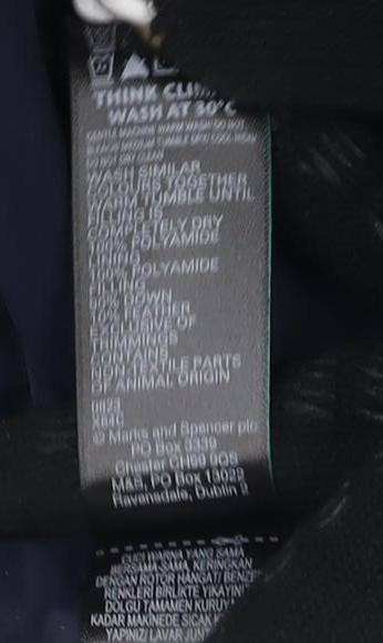 Marks and Spencer Men's Blue 3XL Puffer Waistcoat