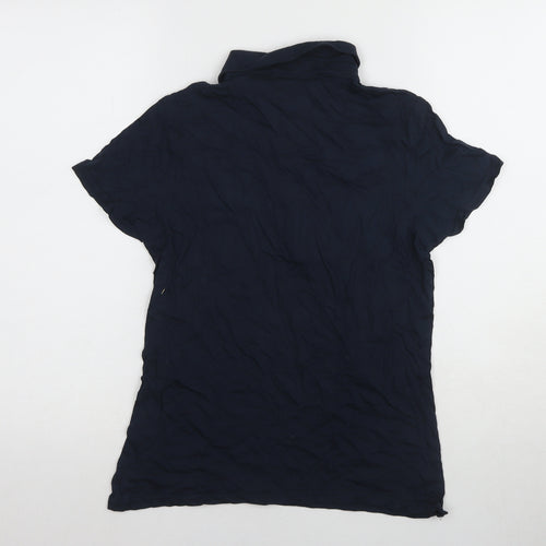 Leaf & Scott Unisex Blue Polo Shirt Medium