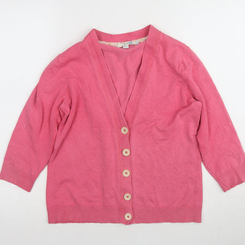 Boden Women's Pink 3/4 Sleeve Cardigan Size 8