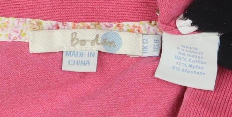 Boden Women's Pink 3/4 Sleeve Cardigan Size 8