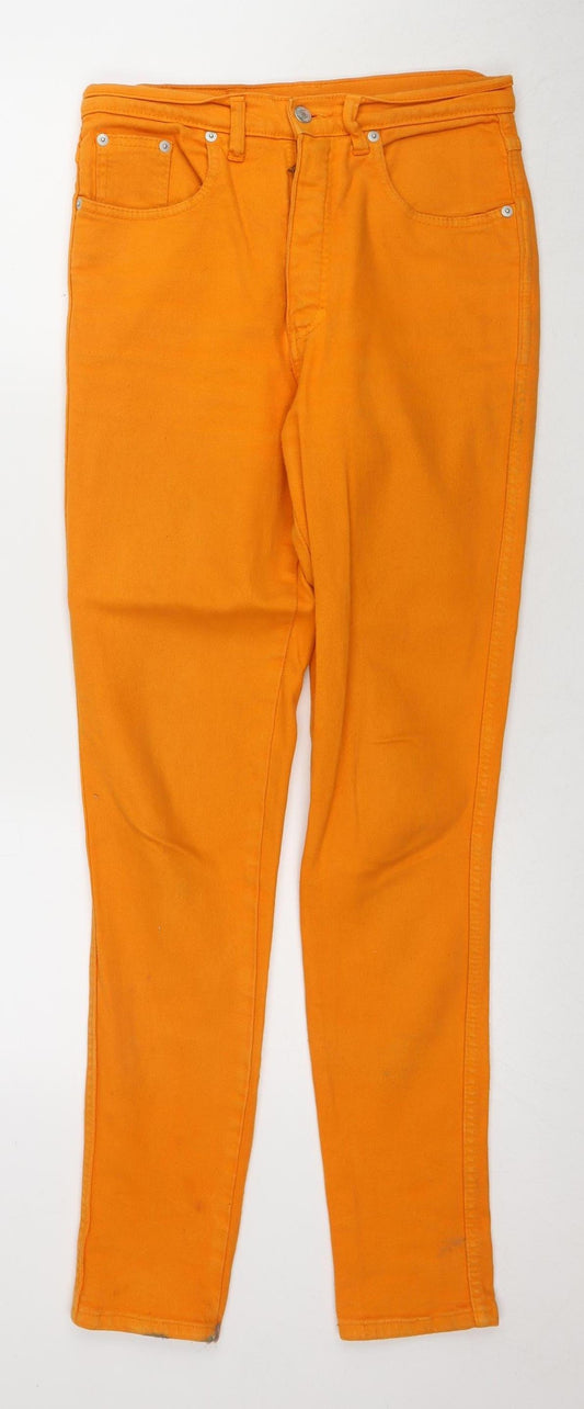 Mollie Whopsie Women's Orange Straight Jeans Size 14