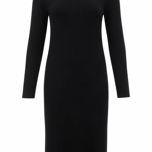 JoJo Maman Bébé Black Midi Bodycon Dress, S, Long Sleeve