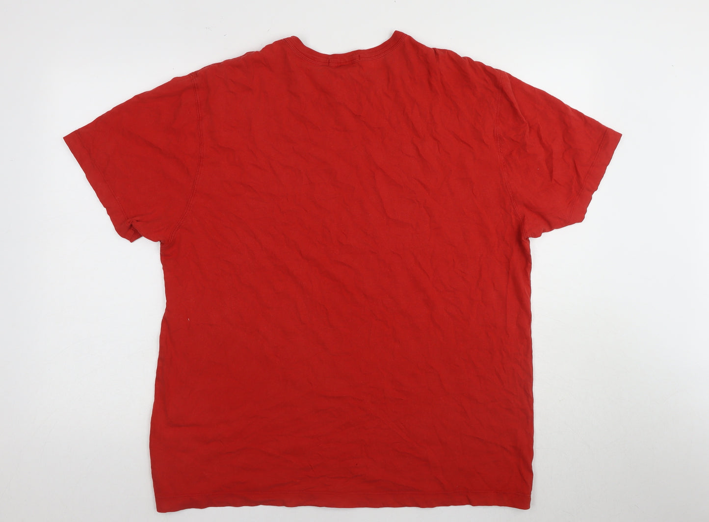 Old Navy Men's Red Cotton T-Shirt L Regular Fit