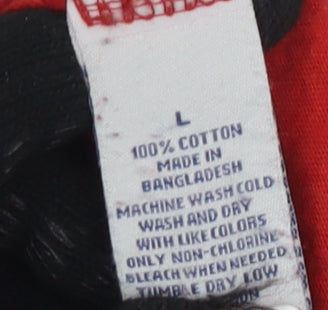 Old Navy Men's Red Cotton T-Shirt L Regular Fit