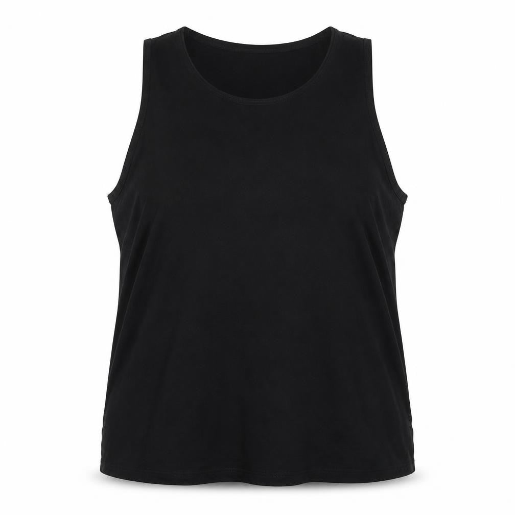 Front view of Yessica Women's Black, size 18, Basic Tank Top