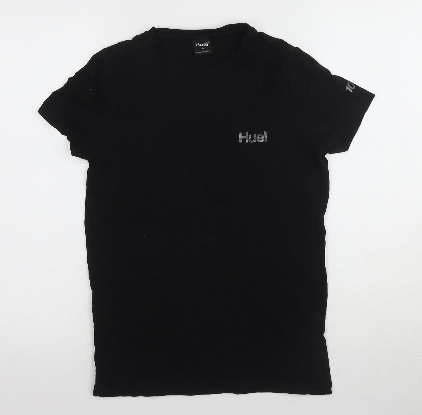 Huel Unisex Black Cotton Crew Neck T-Shirt - Size S