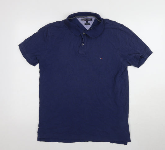 Tommy Hilfiger Men's Blue XL Slim Fit Polo Shirt