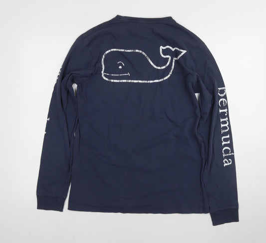 Vineyard Vines Men’s Blue Nautical Long Sleeve T-Shirt, S