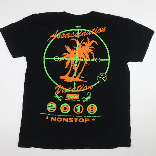 Graphic Tour T-Shirt, Black, L, Men/Teens, Short Sleeve