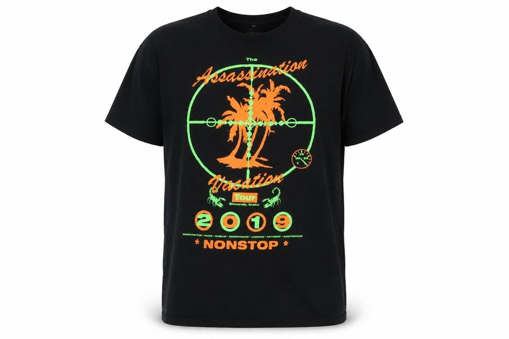 Graphic Tour T-Shirt, Black, L, Men/Teens, Short Sleeve