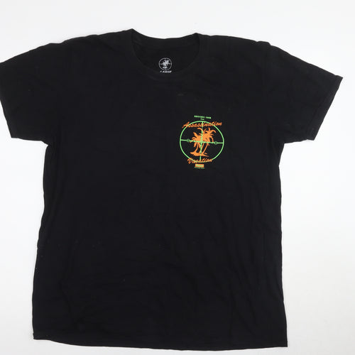 Graphic Tour T-Shirt, Black, L, Men/Teens, Short Sleeve