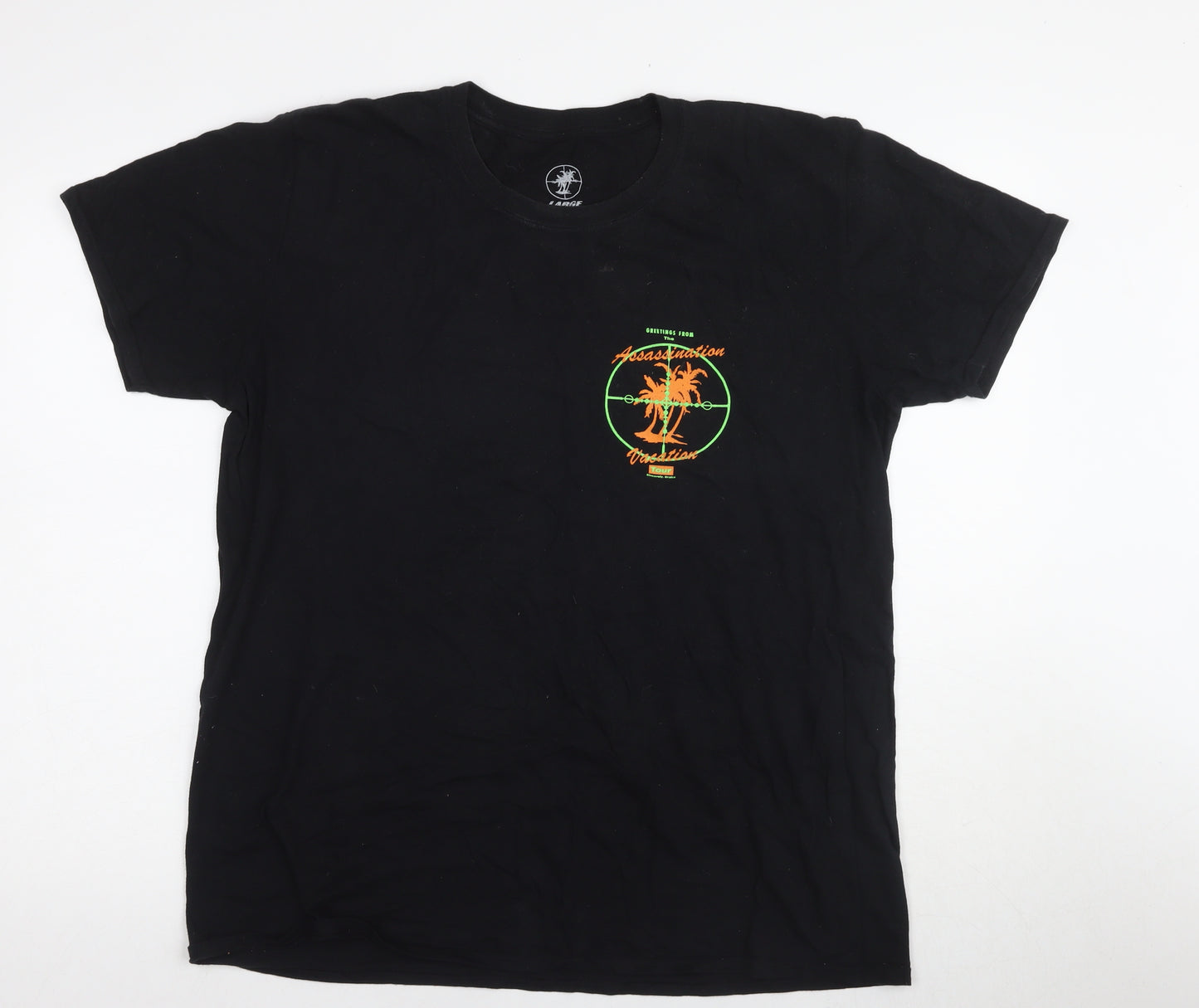 Graphic Tour T-Shirt, Black, L, Men/Teens, Short Sleeve