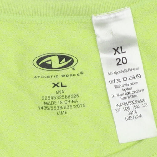 Athletic Works Unisex Green XL Gym T-Shirt