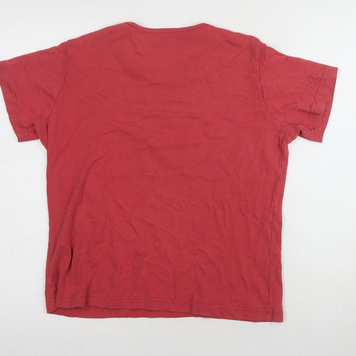 EWM Women's Red Cotton Basic T-Shirt M