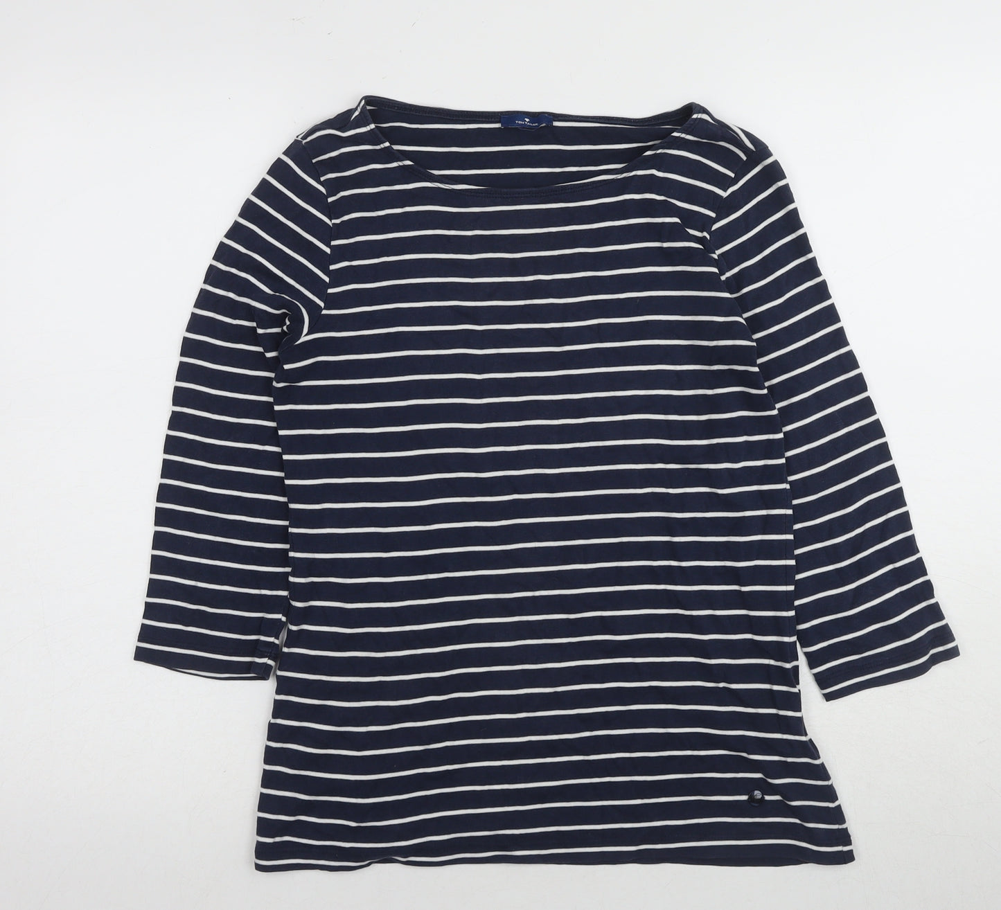 Tom Tailor Women's Blue Striped T-Shirt L