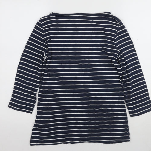 Tom Tailor Women's Blue Striped T-Shirt L