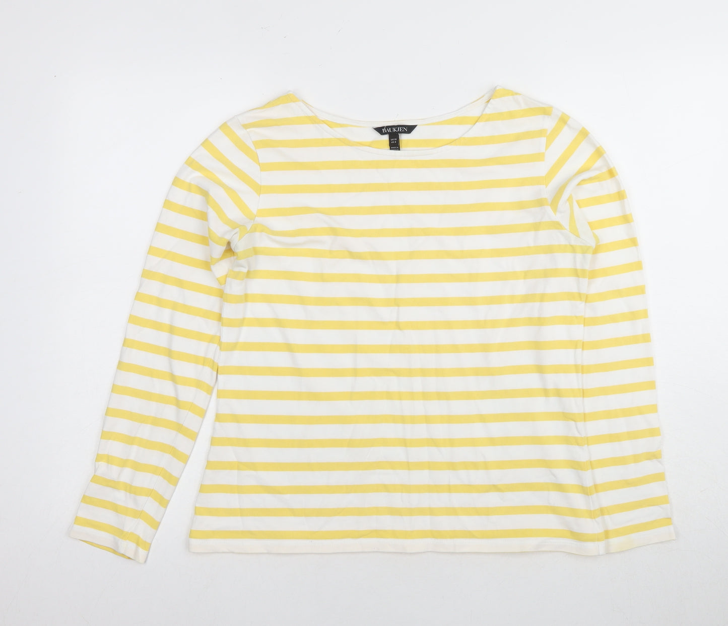 Baukjen Women's Yellow Striped Long Sleeve T-Shirt