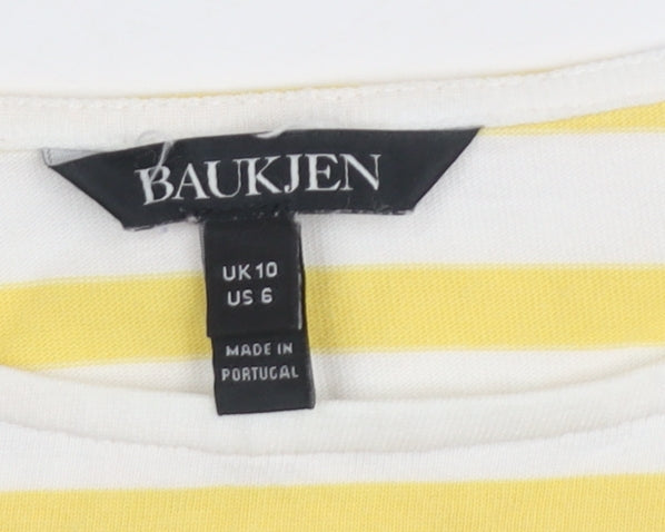 Baukjen Women's Yellow Striped Long Sleeve T-Shirt