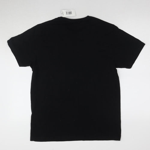 Easy Clothing Black Men's Medium Cotton T-Shirt