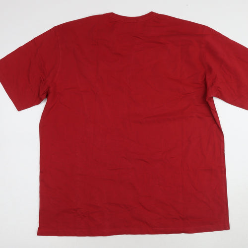 Red Green Men's Red L Solid Short Sleeve T-Shirt