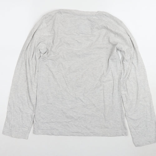Disney Women's Grey Stitch Long Sleeve Pyjama Top