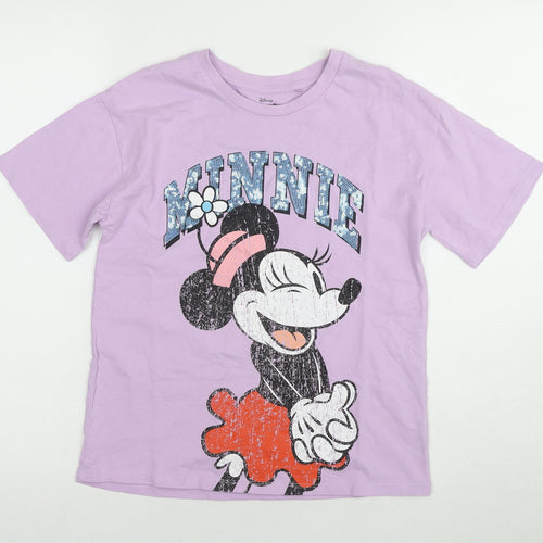 Next Girls Purple Minnie Mouse Disney T-Shirt 7-8 Years