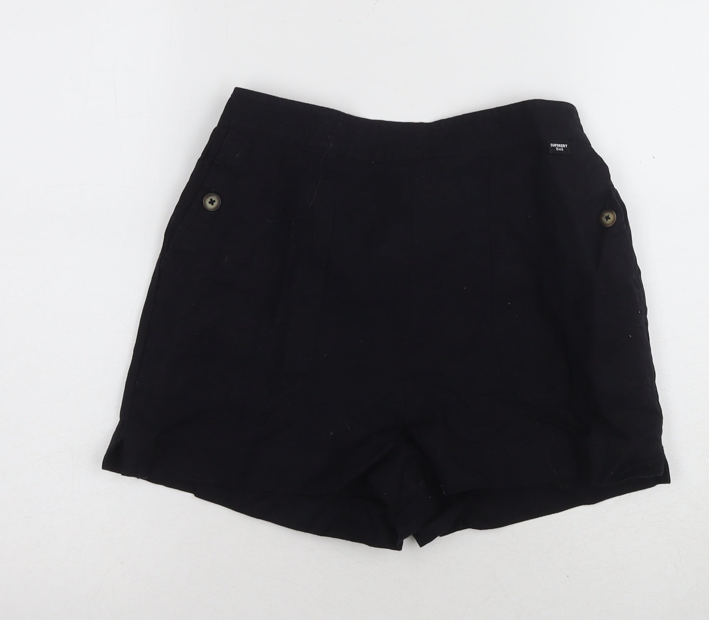 Superdry Women's Black Culotte Shorts, XS, Cotton Blend
