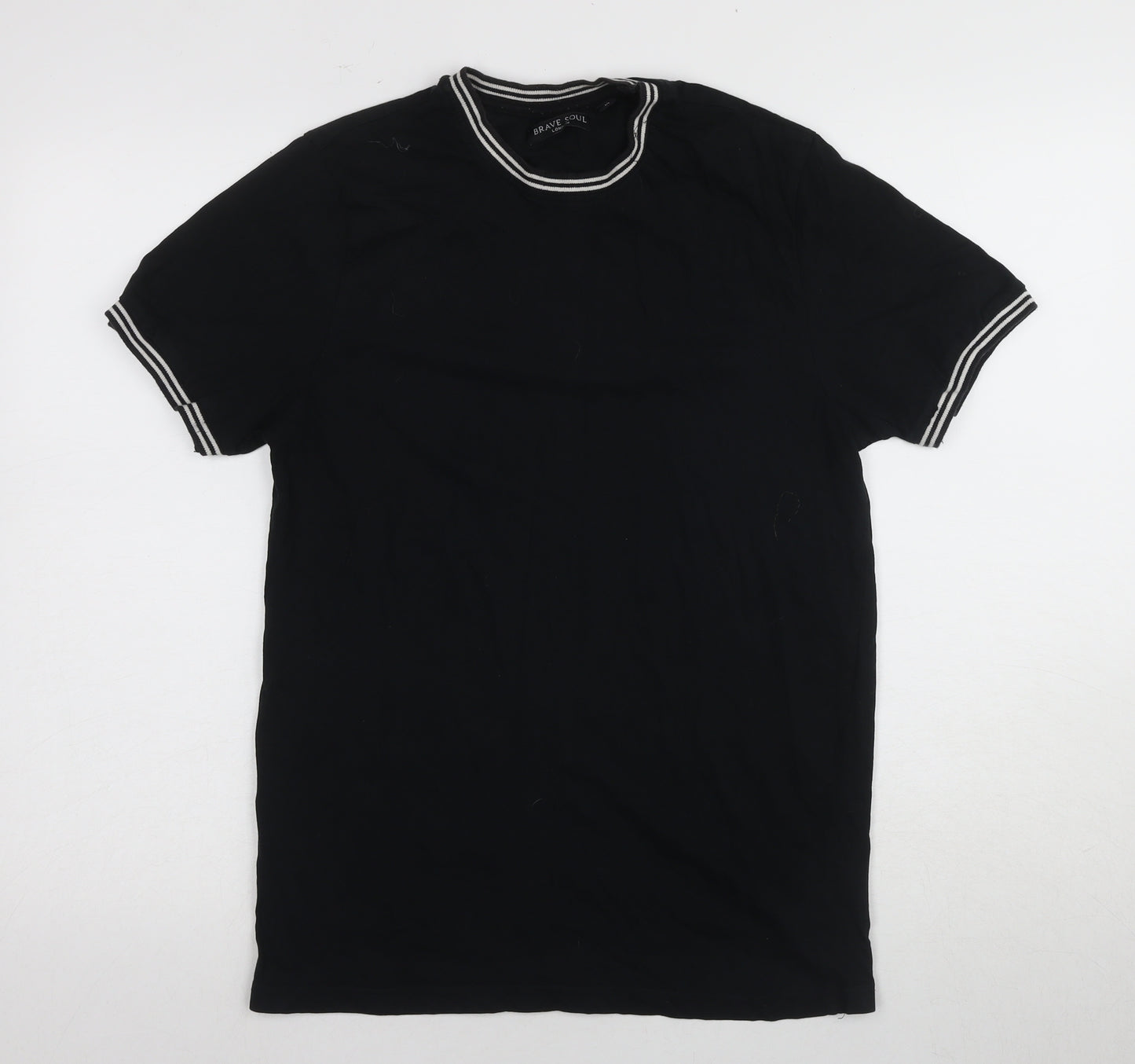 Brave Soul Men's Black Medium Crew Neck T-Shirt