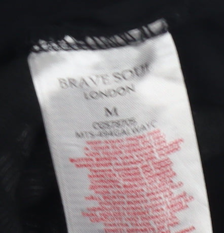 Brave Soul Men's Black Medium Crew Neck T-Shirt