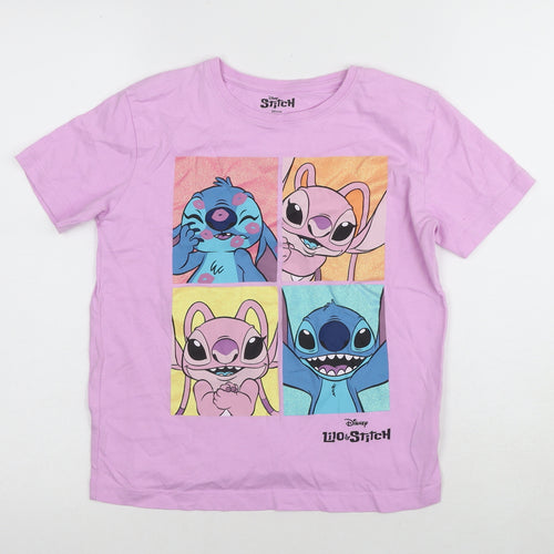 Nutmeg Girls Purple Lilo & Stitch T-Shirt 10-11 Years