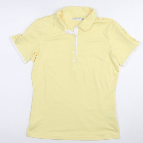 Green Lamb Women's Yellow XS Collared Polo Shirt