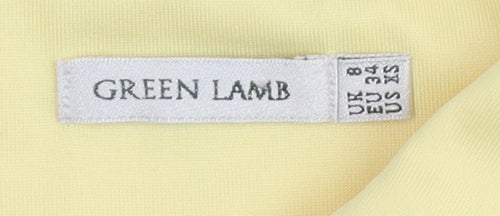 Green Lamb Women's Yellow XS Collared Polo Shirt