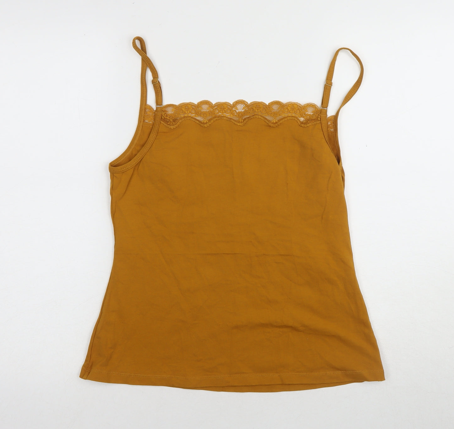 Fatface Women's Yellow Camisole Tank Top - Size 16