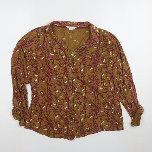 White Stuff Women's Multicoloured Floral Button-Up Shirt