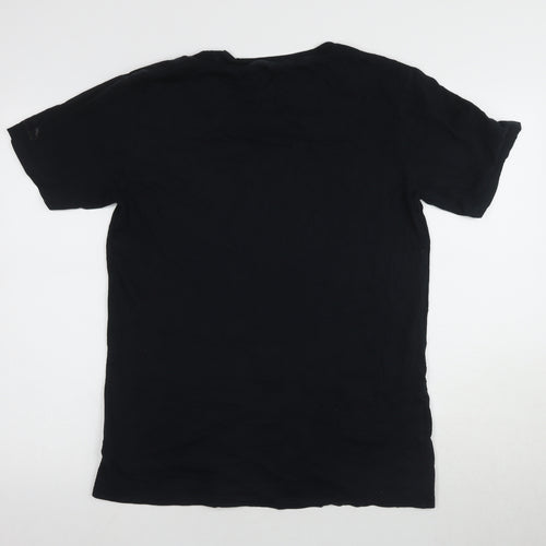 Puma Men's Black M Cotton Crew Neck T-Shirt
