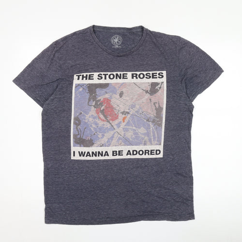 Next Men's Blue Band T-Shirt - Large, Short Sleeve