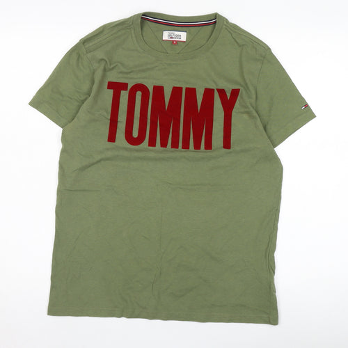 Tommy Hilfiger Unisex Green T-Shirt, S, Casual Style