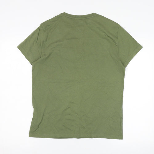 Tommy Hilfiger Unisex Green T-Shirt, S, Casual Style